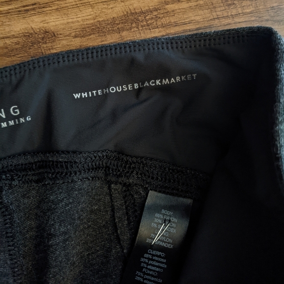 White House Black Market Charcoal Gray leggings - Picture 3 of 9